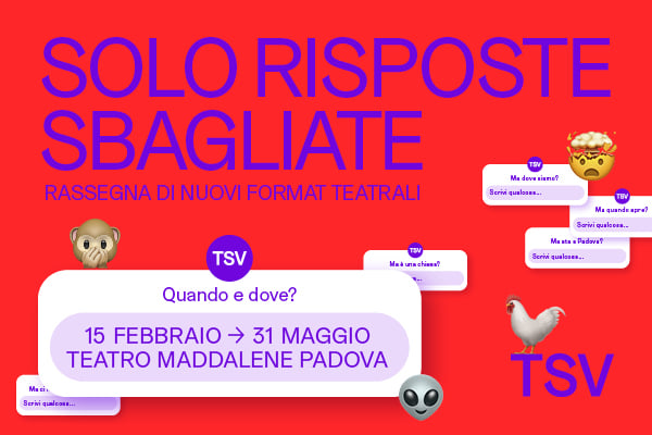 Al via la rassegna di nuovi format teatrali Solo risposte sbagliate